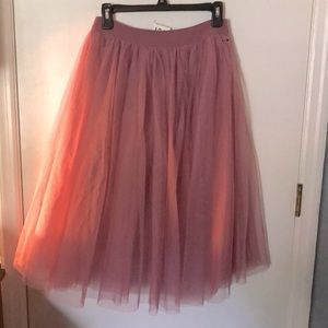 Beautiful Pink Mid Length Ballerina Style Skirt